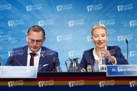 Pressekonferenz der AfD zur Landtagswahl in Brandenburg