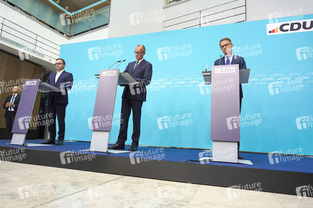 Pressekonferenz der CDU zur Landtagswahl in Brandenburg