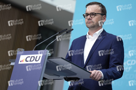 Pressekonferenz der CDU zur Landtagswahl in Brandenburg