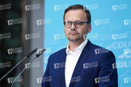 Pressekonferenz der CDU zur Landtagswahl in Brandenburg