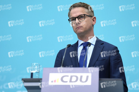 Pressekonferenz der CDU zur Landtagswahl in Brandenburg