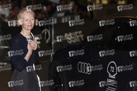 Ankunft von Tilda Swinton auf dem San Sebastian International Film Festival 2024