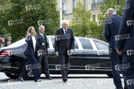 Empfang des Präsidenten von Italien am Brandenburger Tor in Berlin