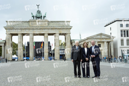 Empfang des Präsidenten von Italien am Brandenburger Tor in Berlin