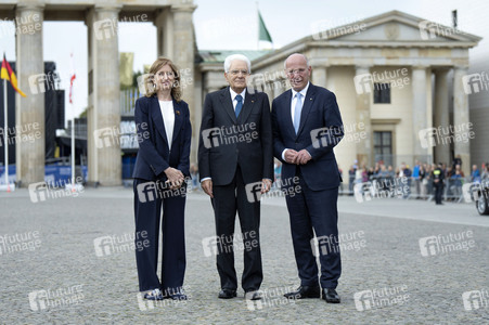 Empfang des Präsidenten von Italien am Brandenburger Tor in Berlin