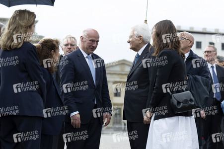 Empfang des Präsidenten von Italien am Brandenburger Tor in Berlin