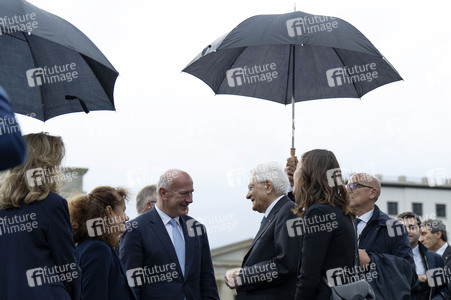 Empfang des Präsidenten von Italien am Brandenburger Tor in Berlin