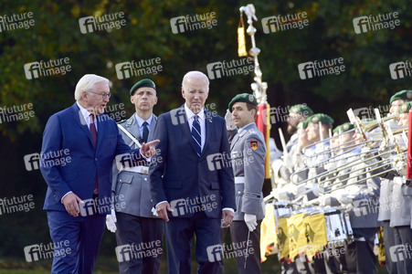 Begrüßung des amerikanischen Präsidenten Joe Biden im Schloss Bellevue in Berlin