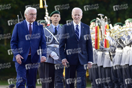 Begrüßung des amerikanischen Präsidenten Joe Biden im Schloss Bellevue in Berlin