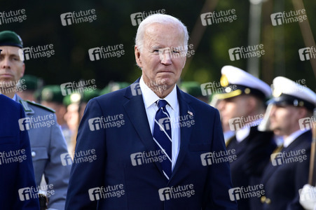 Begrüßung des amerikanischen Präsidenten Joe Biden im Schloss Bellevue in Berlin