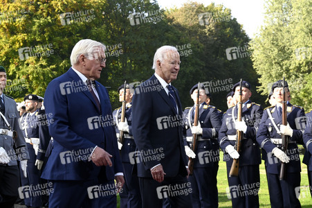 Begrüßung des amerikanischen Präsidenten Joe Biden im Schloss Bellevue in Berlin