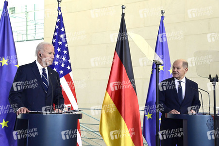 Empfang des amerikanischen Präsidenten Joe Biden im Bundeskanzleramt in Berlin