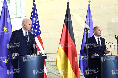 Empfang des amerikanischen Präsidenten Joe Biden im Bundeskanzleramt in Berlin