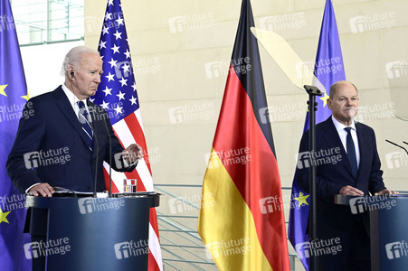 Empfang des amerikanischen Präsidenten Joe Biden im Bundeskanzleramt in Berlin