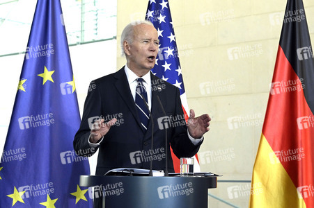 Empfang des amerikanischen Präsidenten Joe Biden im Bundeskanzleramt in Berlin