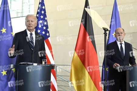 Empfang des amerikanischen Präsidenten Joe Biden im Bundeskanzleramt in Berlin