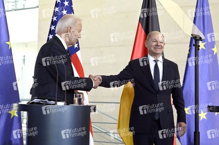 Empfang des amerikanischen Präsidenten Joe Biden im Bundeskanzleramt in Berlin