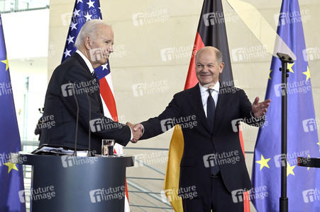 Empfang des amerikanischen Präsidenten Joe Biden im Bundeskanzleramt in Berlin