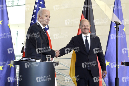 Empfang des amerikanischen Präsidenten Joe Biden im Bundeskanzleramt in Berlin