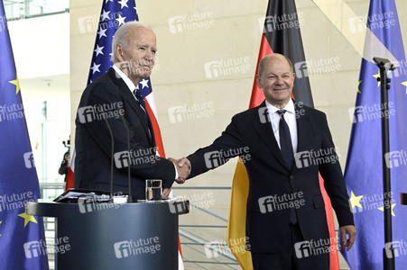 Empfang des amerikanischen Präsidenten Joe Biden im Bundeskanzleramt in Berlin