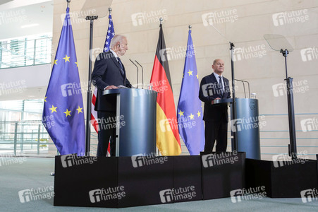 Empfang des amerikanischen Präsidenten Joe Biden im Bundeskanzleramt in Berlin