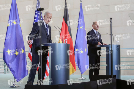 Empfang des amerikanischen Präsidenten Joe Biden im Bundeskanzleramt in Berlin