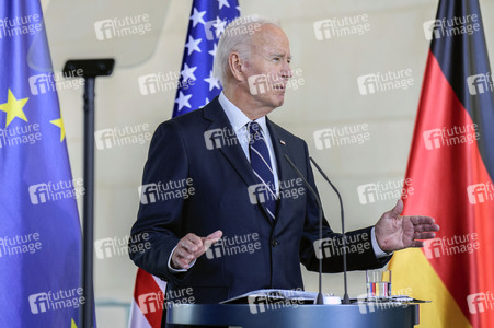 Empfang des amerikanischen Präsidenten Joe Biden im Bundeskanzleramt in Berlin