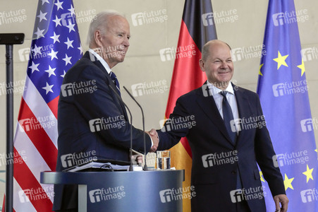 Empfang des amerikanischen Präsidenten Joe Biden im Bundeskanzleramt in Berlin