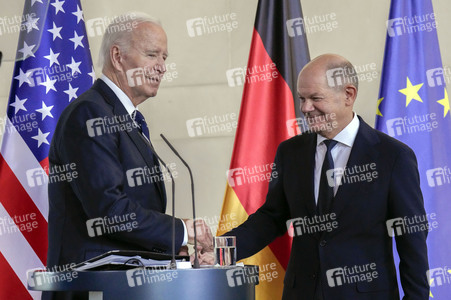 Empfang des amerikanischen Präsidenten Joe Biden im Bundeskanzleramt in Berlin