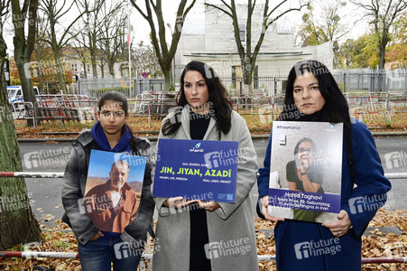 Protestaktion vor der Botschaft der Islamischen Republik Iran in Berlin