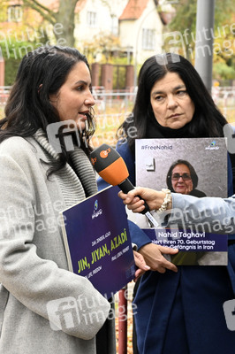 Protestaktion vor der Botschaft der Islamischen Republik Iran in Berlin