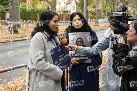 Protestaktion vor der Botschaft der Islamischen Republik Iran in Berlin