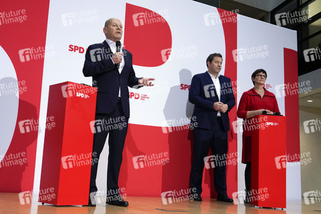 Pressekonferenz der SPD nach den Gremiensitzungen in Berlin