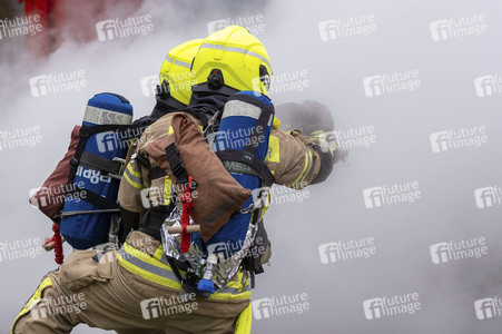 Feuerwehrübung in Berlin