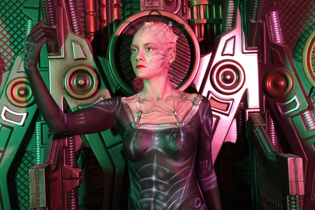 GEEK ART: Borg Queen Bodypainting