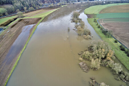 Weser-Hochwasser bei Steinmühle