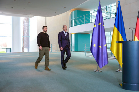 Empfang des Präsidenten der Ukraine im Kanzleramt in Berlin