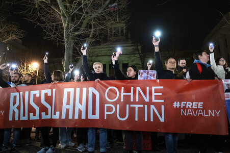 Mahnwache für Alexej Nawalny in Berlin