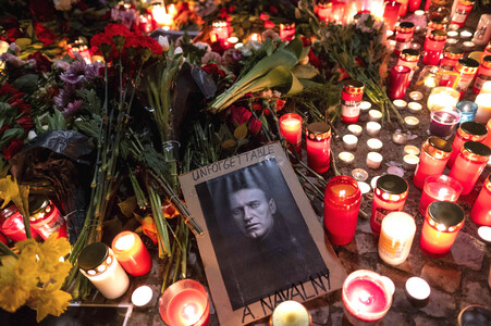 Mahnwache für Alexej Nawalny in Berlin