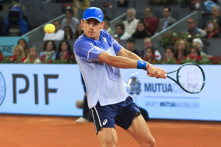 Tennismatch Alex de Minaur vs Rafael Nadal in Madrid