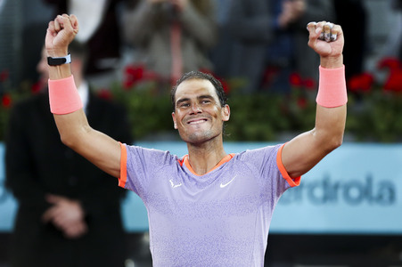 Tennismatch Alex de Minaur vs Rafael Nadal in Madrid