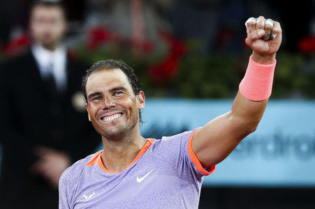 Tennismatch Alex de Minaur vs Rafael Nadal in Madrid